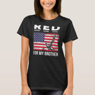 Red For My Brother American Soldiers Support Red F T-Shirt