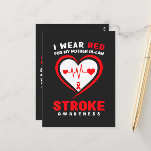 Red For My Mother In-Law Stroke Postcard