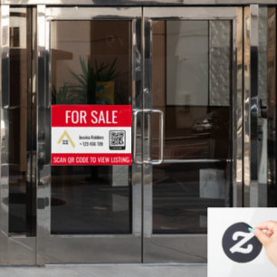 Red For Sale or Open House Real Estate QR Code