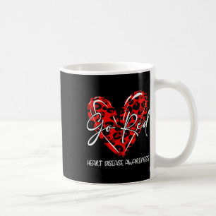 Red For Womens Heart Disease Awareness Month Leopa Coffee Mug