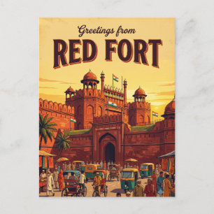 Red Fort India Postcard