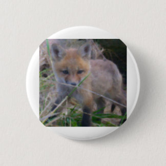 RED FOX 6 CM ROUND BADGE