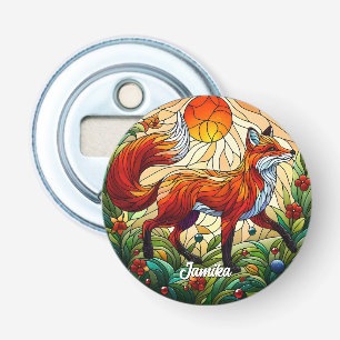  Red Fox and Sun Bottle Opener