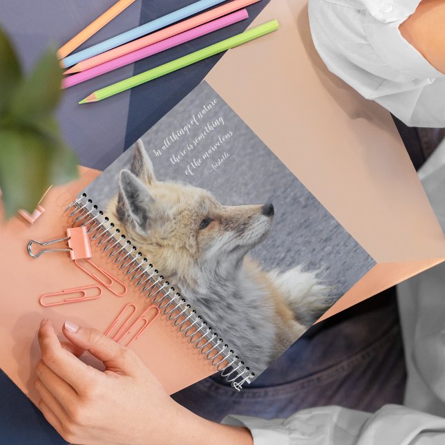 Red Fox Aristotle Philosophical Quote Notebook (In Situ)