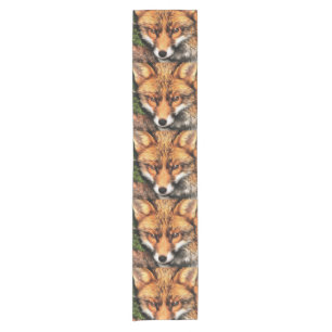 Red Fox Beautiful Wildlife Art Short Table Runner