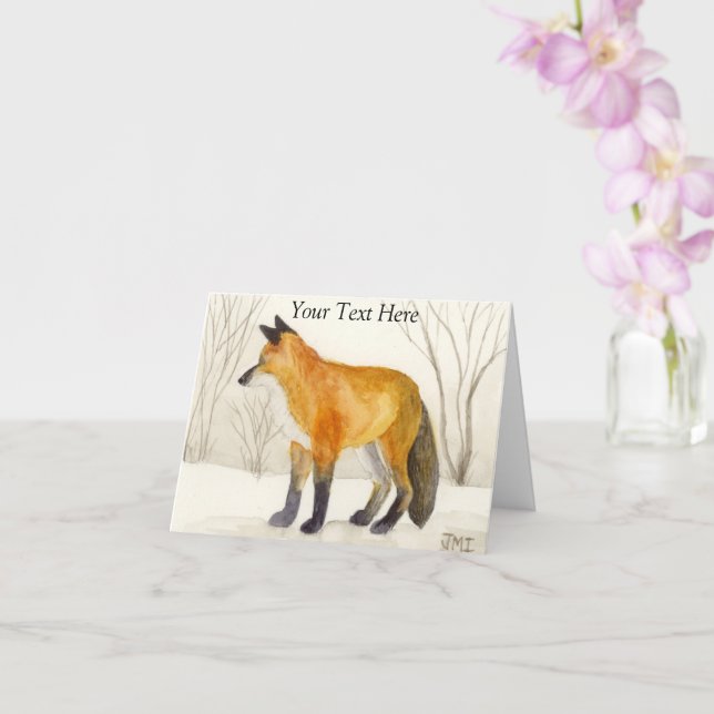 Red Fox Card (Orchid)