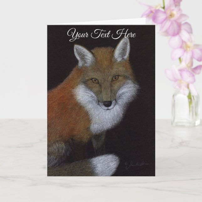 Red Fox Card (Orchid)
