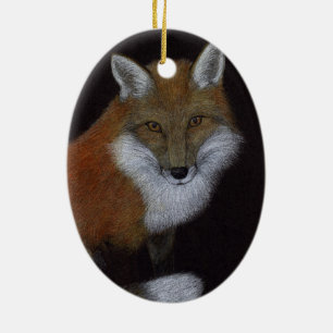 Red Fox Ceramic Ornament