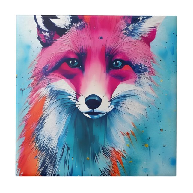 Red Fox Ceramic Tile (Front)