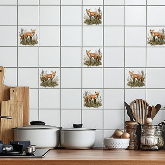 Red Fox  Ceramic Tile