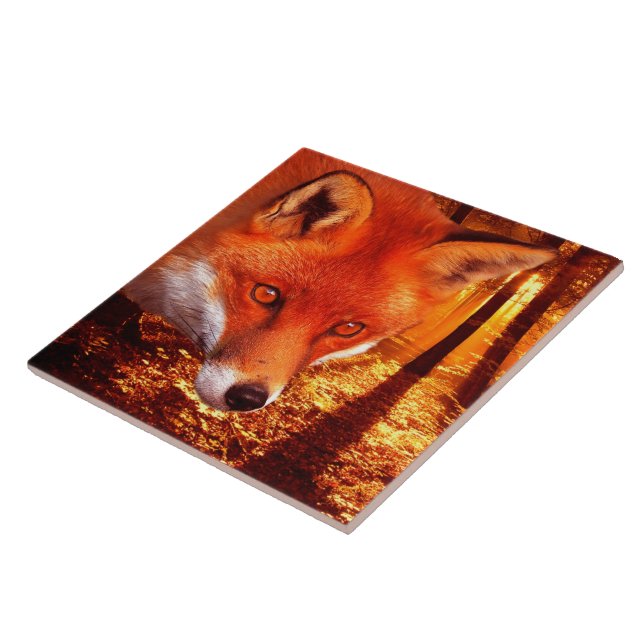 Red Fox Ceramic Tile (Side)
