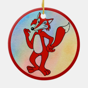 Red Fox Ceramic Tree Decoration