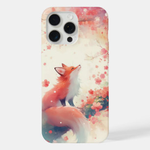 Red Fox Cherry Blossom Tree iPhone 15 Pro Max Case