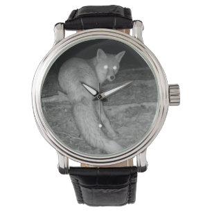 Red Fox Cub Cute Forest Wildlife Woodland Art Watch