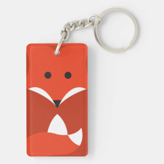 Red Fox Double-Sided Keychain