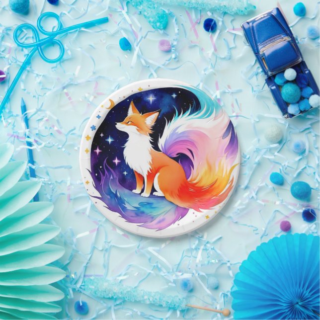 Red Fox Dreams Birthday Paper Plate (Party)