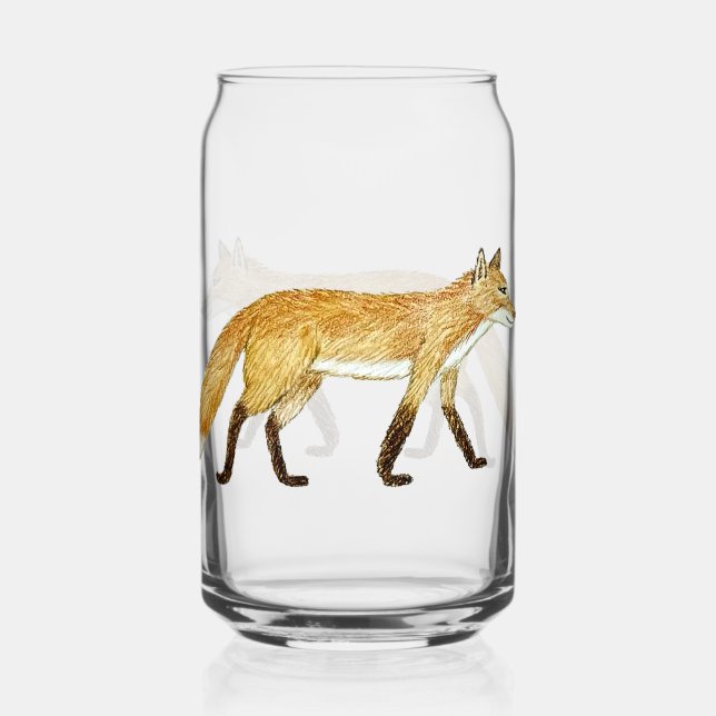 Red Fox Drinking Glass (Front)