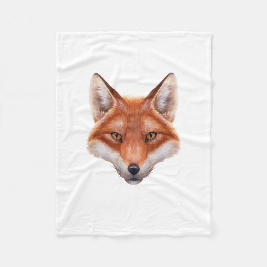 Red Fox Face Small Fleece Blanket Zazzle Com Au