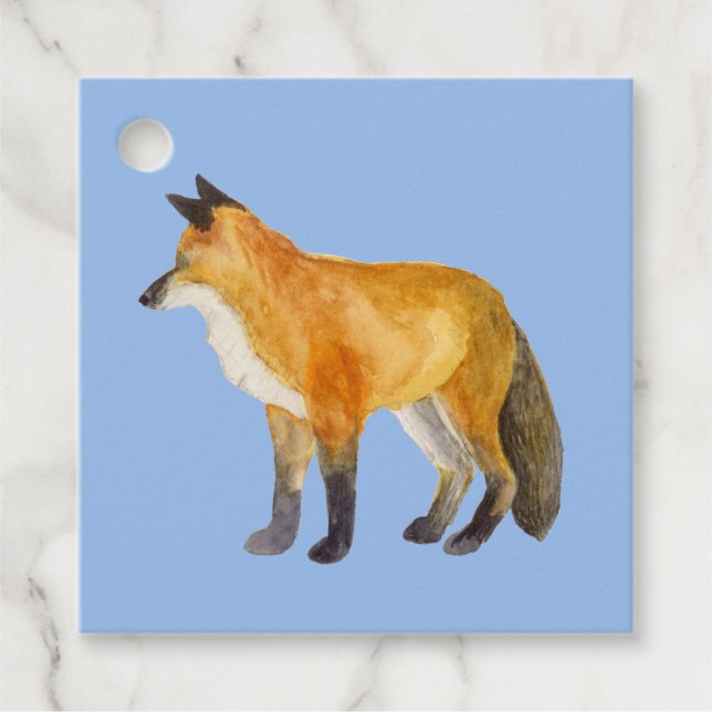 Red Fox Favour Tags (Front)