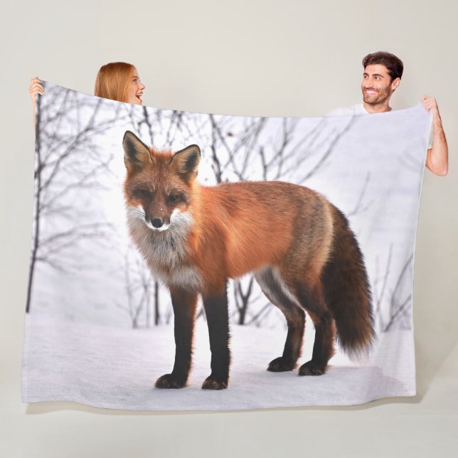 RED FOX FLEECE BLANKET (In Situ)