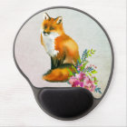Red Fox & Floral Computer Mouse Pad