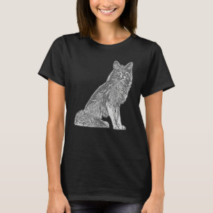 Red fox forest animal wild predator with fox 7 T-Shirt