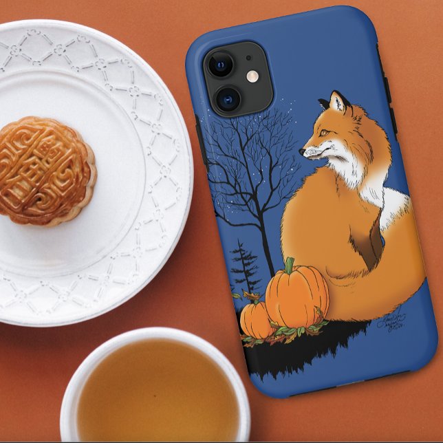 Red Fox Forest Pumpkins Case-Mate iPhone Case (Creator Uploaded)