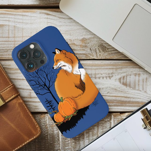 Red Fox Forest Pumpkins Case-Mate iPhone Case (Creator Uploaded)