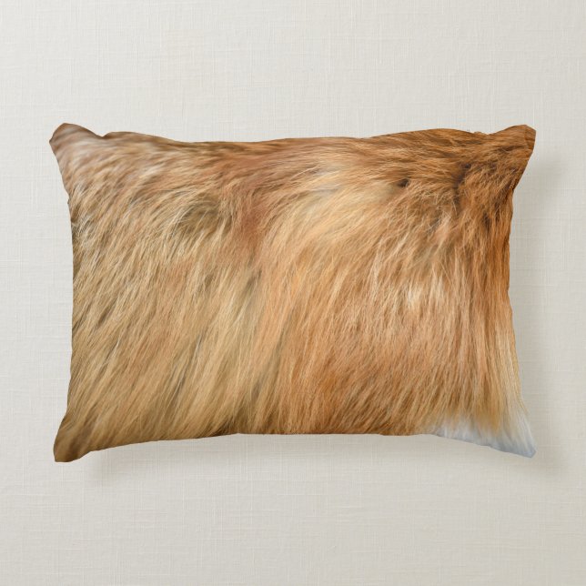 Red Fox Fur Pattern Tile Decorative Cushion (Front)
