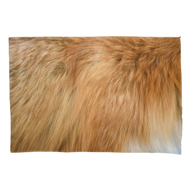 Red Fox Fur Pattern Tile Pillowcase (Front)