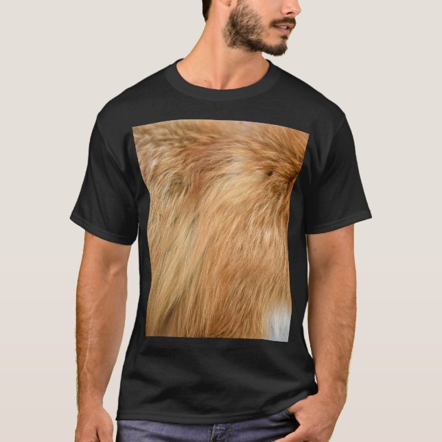 Red Fox Fur Pattern Tile T-Shirt (Front)