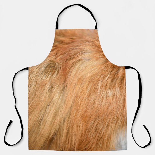 Red fox fur texture apron (Front)