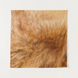 Red Fox Fur: Textured Background. Tapestry