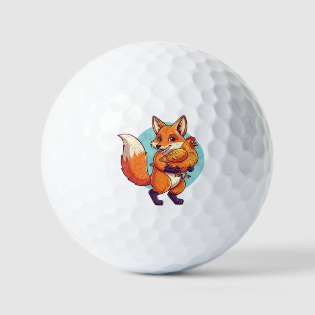 Red fox golf balls (Front)