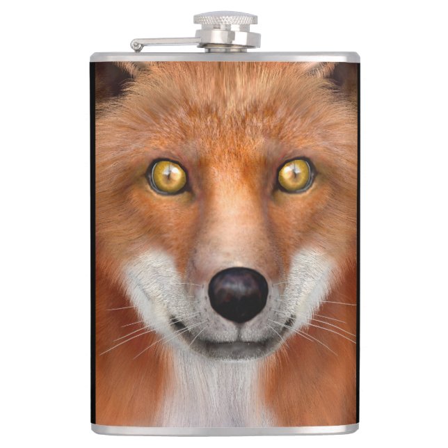 Red Fox Hip Flask (Front)