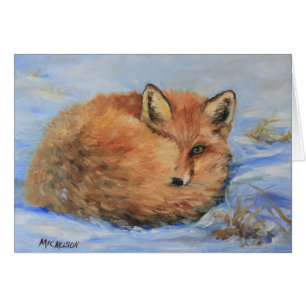 Red Fox in Snow Greeting Card