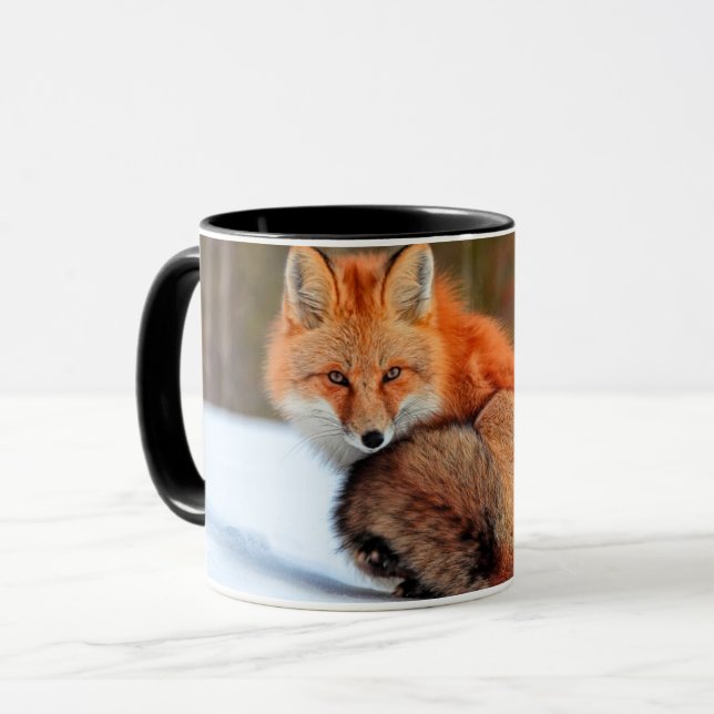 Red Fox In Snow | Yukon Mug (Front Left)