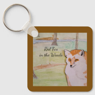 Red Fox in the Woods Key Ring