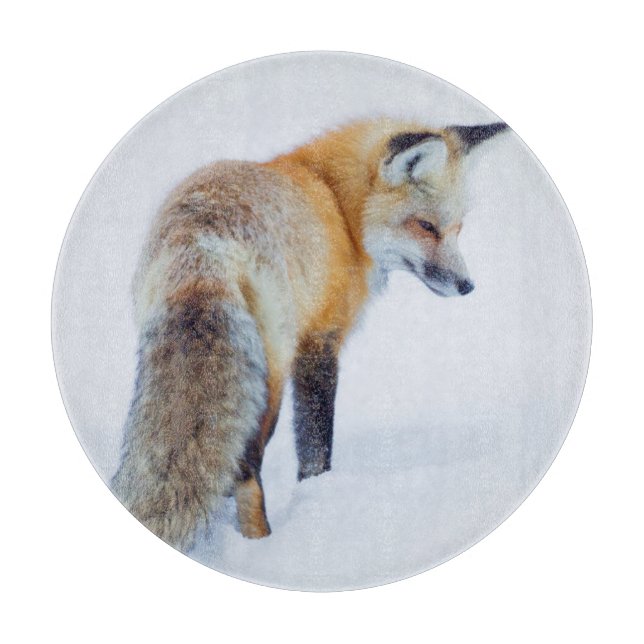 Red Fox in Winter Cutting Board (Front)
