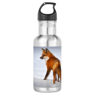 Red Fox in Winter Snow 532 Ml Water Bottle