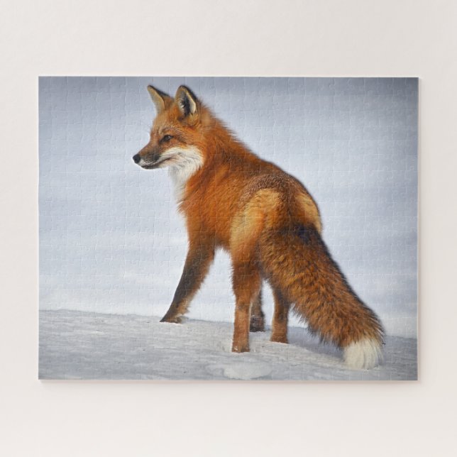 Red Fox in Winter Snow Jigsaw Puzzle (Horizontal)