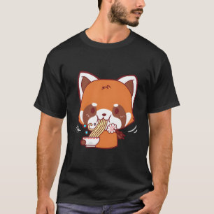 Red Fox Japanese Ramen Noodles Gift T-Shirt
