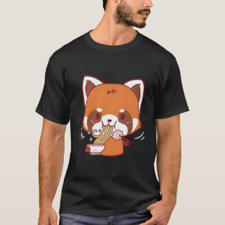 Red Fox Japanese Ramen Noodles Gift T-Shirt
