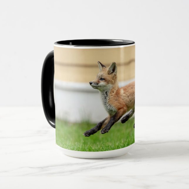 Red Fox Kit in The Hudson Valley Mug (Front Left)