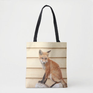 Red Fox Kit in The Hudson Valley Tote Bag