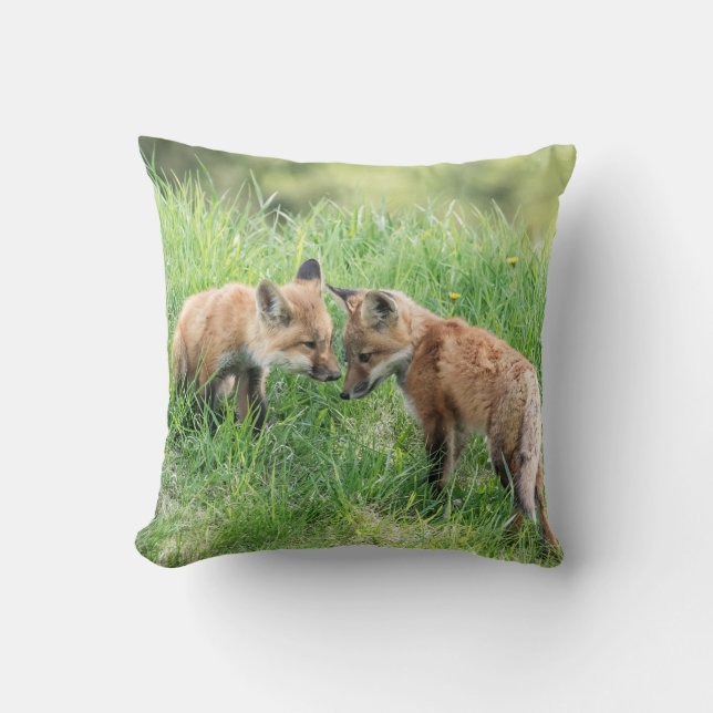 Red Fox Kits Cushion (Front)