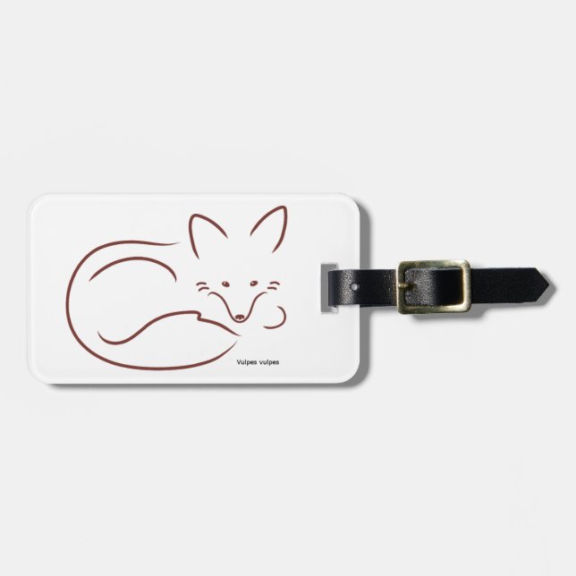 Red Fox Luggage Tag (Front Horizontal)