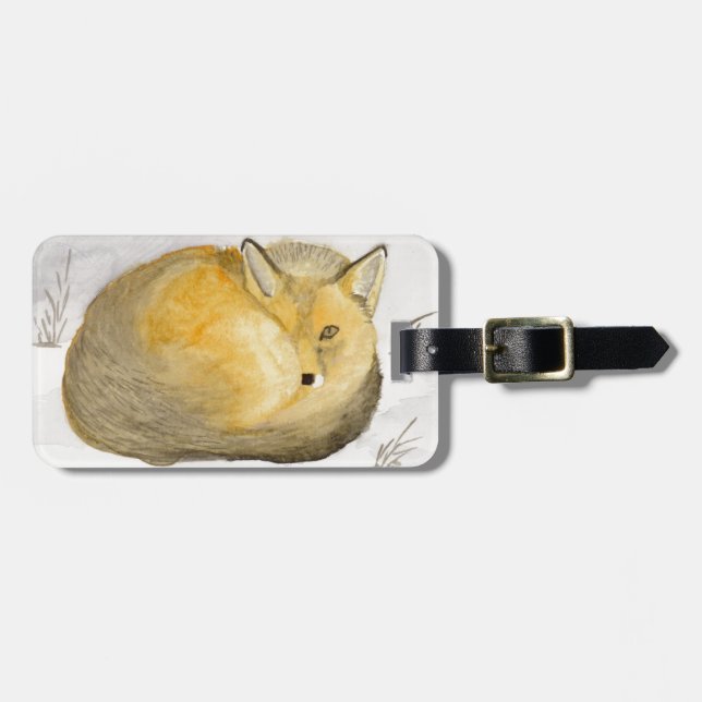 Red Fox Luggage Tag (Front Horizontal)