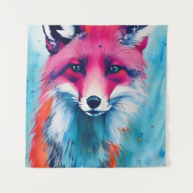 Red Fox Magnet Tapestry (Front)