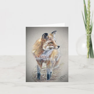 red fox notecard